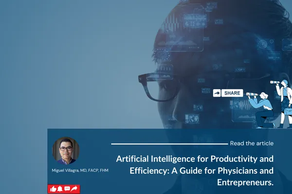 Artificial Intelligence for Productivity and Efficiency: A Guide for Physicians and Entrepreneurs.  Artificial intelligence (AI) is revolutionizing various industries, including healthcare and business. For physicians and entrepreneurs, AI offers powerful tools to enhance productivity and efficiency. By automating routine tasks, improving decision-making, and providing deep insights, AI helps professionals focus on what truly matters. This blog post will explore the fundamentals of AI, its applications, best practices for implementation, and some of the best AI tools available.  Introduction to Artificial Intelligence: Key Concepts and Definitions  AI refers to the simulation of human intelligence in machines programmed to think and learn like humans. Key components of AI include:  Machine learning (ML): algorithms that allow computers to learn from and make predictions based on data.  Natural Language Processing (NLP): Enables machines to understand and respond to human language.  Computer Vision: Allows machines to interpret and make decisions based on visual data.  Deep learning is a subset of machine learning involving neural networks with many layers, enabling high levels of data processing and pattern recognition.  Differentiating between AI, machine learning, and deep learning:  AI is the broader concept of machines being able to carry out tasks in a smart way.  Machine learning is a current application of AI based on the idea that machines should be able to learn and adapt through experience.  Deep learning is a subset of machine learning with neural networks comprising many layers, making it capable of high-level abstractions.  Applications of AI in Healthcare and Business: Enhancing Productivity and Efficiency  Automating Administrative Tasks:  AI can handle scheduling, billing, and documentation, reducing the administrative burden on physicians and business owners. For example, AI-powered chatbots can manage patient inquiries and appointments, freeing up staff for more critical tasks.  Enhancing Diagnostic Accuracy:  AI algorithms can analyze medical images and data with high precision, assisting in the early detection and diagnosis of diseases. For instance, AI tools like PathAI can help pathologists identify cancerous cells more accurately.  Streamlining patient management:  AI systems can create personalized treatment plans, monitor patient progress, and predict potential complications. Additionally, AI can help healthcare providers optimize their workflow and improve overall patient care.  Predictive Analytics for Proactive Care:  AI can analyze large datasets to predict patient outcomes and potential health issues before they become critical. This proactive approach is beneficial for managing chronic diseases and reducing hospital readmissions. It can also help healthcare providers identify high-risk patients who may require more intensive interventions.  Best Practices for Implementing and Leveraging AI  How to Effectively Implement AI:  1. Choosing the Right AI Tools: Select AI tools that align with your specific needs and integrate well with your existing systems.  2. Integrating AI with Existing Systems: Ensure seamless integration of AI tools with your electronic health records (EHR) or business management systems.  3. Ensuring Data Privacy and Security: Implement robust data security measures to protect sensitive information and comply with regulations like HIPAA.  Best Practices for Leveraging AI:  1. Continuous Learning and Training: Regularly update your knowledge and skills to keep pace with AI advancements.  2. Monitoring and Evaluation: Continuously monitor AI performance and make necessary adjustments to optimize outcomes.  3. Ethical Considerations in AI: Ensure ethical use of AI, including fairness, transparency, and accountability in AI-driven decisions.  Practical Example: Getting Started with AI Using ChatGPT  One of the most accessible ways to start leveraging AI in your practice or business is through AI-powered text generation tools like ChatGPT. Here’s how you can get started:  Creating effective prompts:  To get the best results from AI tools like ChatGPT, it’s crucial to create clear and specific prompts. Here are some tips:  1. Be specific: Clearly state what you need. For example, instead of asking, "Tell me about AI," you can ask, "Explain how AI can be used to improve diagnostic accuracy in healthcare."  2. Provide context: Give the AI some background information to understand your request better. For example, "I am a physician looking to implement AI tools in my practice. How can AI help streamline patient management?"  3. Set the Tone and Style: Indicate the tone or style you prefer. For example, "Provide a detailed explanation in a professional tone suitable for a medical journal."  4. Iterate and refine: You may need to refine your prompts based on the initial outputs. Don’t hesitate to ask follow-up questions or clarify further.  Example Prompt for ChatGPT:  "Write a detailed blog post on how AI can help physicians improve diagnostic accuracy. Include examples of AI tools currently in use and discuss their benefits."  Steps to Get Started:  1. Sign Up for an AI Tool: Choose an AI tool like ChatGPT and sign up for an account.  2. Explore Documentation and Tutorials: Familiarize yourself with the tool's features and capabilities by reading documentation and watching tutorials.  3. Experiment with Prompts: Start by experimenting with simple prompts and gradually move to more complex queries.  4. Integrate AI into Your Workflow: Identify areas in your practice or business where AI can provide the most value and integrate it into your daily operations.  Case Studies: Real-world AI Applications in Healthcare and Business  Case Study 1: AI in Medical Diagnostics:  AI tools like Aidoc use deep learning to analyze medical imaging, assisting radiologists in detecting anomalies and diagnosing conditions more accurately.  Case Study 2: AI in Business Analytics:  AI platforms like Tableau leverage machine learning to analyze business data, providing actionable insights and predictive analytics that help entrepreneurs make informed decisions.  Case Study 3: AI in Customer Service and Engagement:  AI chatbots like Intercom enhance customer service by providing instant responses to inquiries, managing bookings, and offering personalized recommendations based on user behavior.  In Conclusion: Key Takeaways from Harnessing AI for Productivity and Efficiency  Artificial intelligence is transforming the way physicians and entrepreneurs operate, offering tools that enhance productivity, efficiency, and decision-making. By understanding AI, implementing best practices, and leveraging the right tools, professionals can significantly improve their workflows and achieve better outcomes. Embrace AI to stay ahead in your field and unlock new levels of productivity and success.