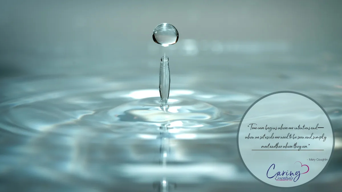 drop of water in a pool signifiying clarity