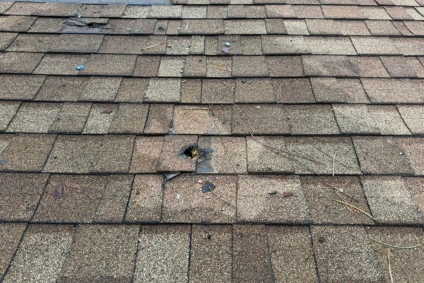 Signs of roof damage on a North Idaho home