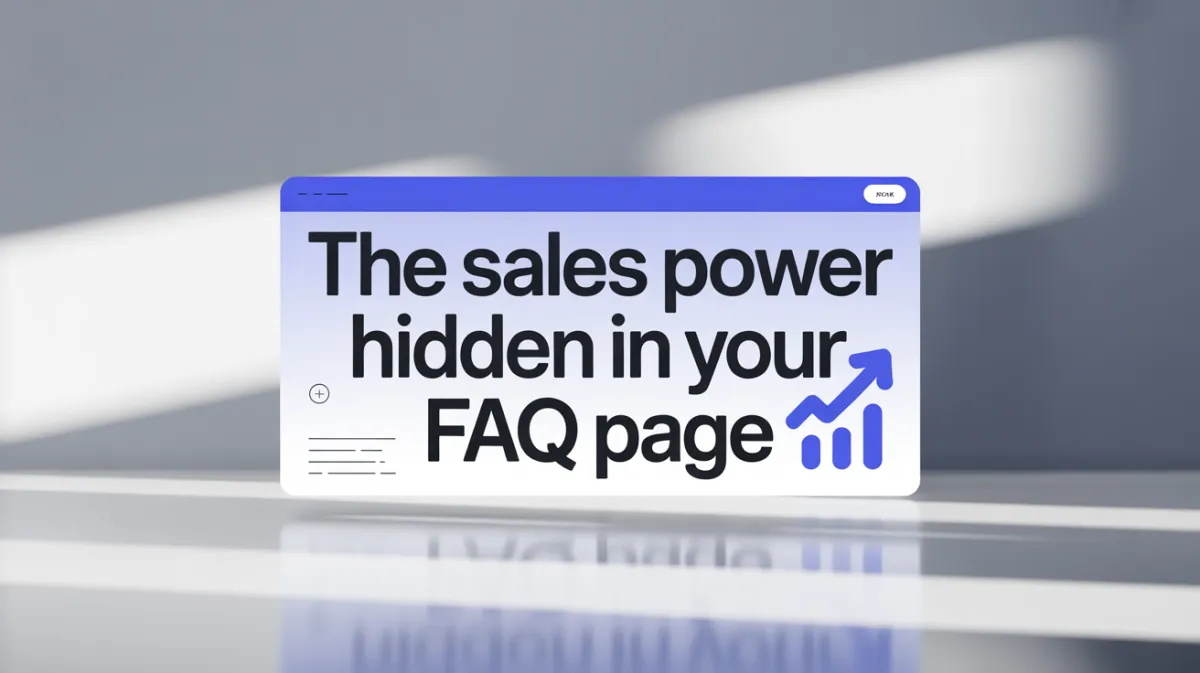 The Sales Power Hidden in Your FAQ Page