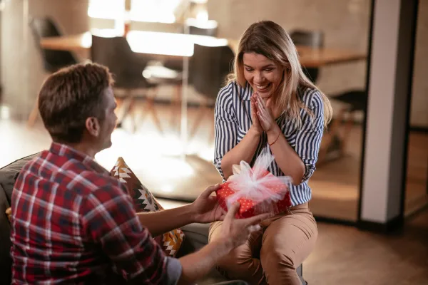 family gifting moment