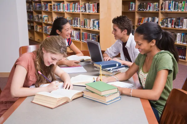 Student library scene