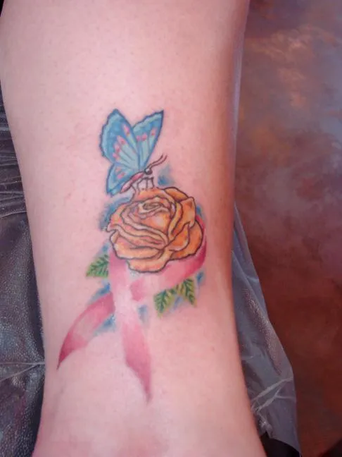 Breast cancer ribbon.