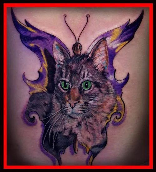 BUTTERFLYING CAT !!