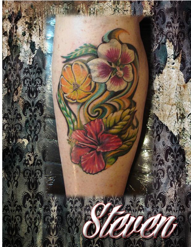 threesome of flowers