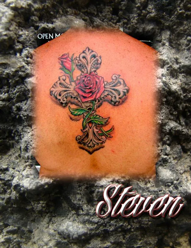 Cross and Rose