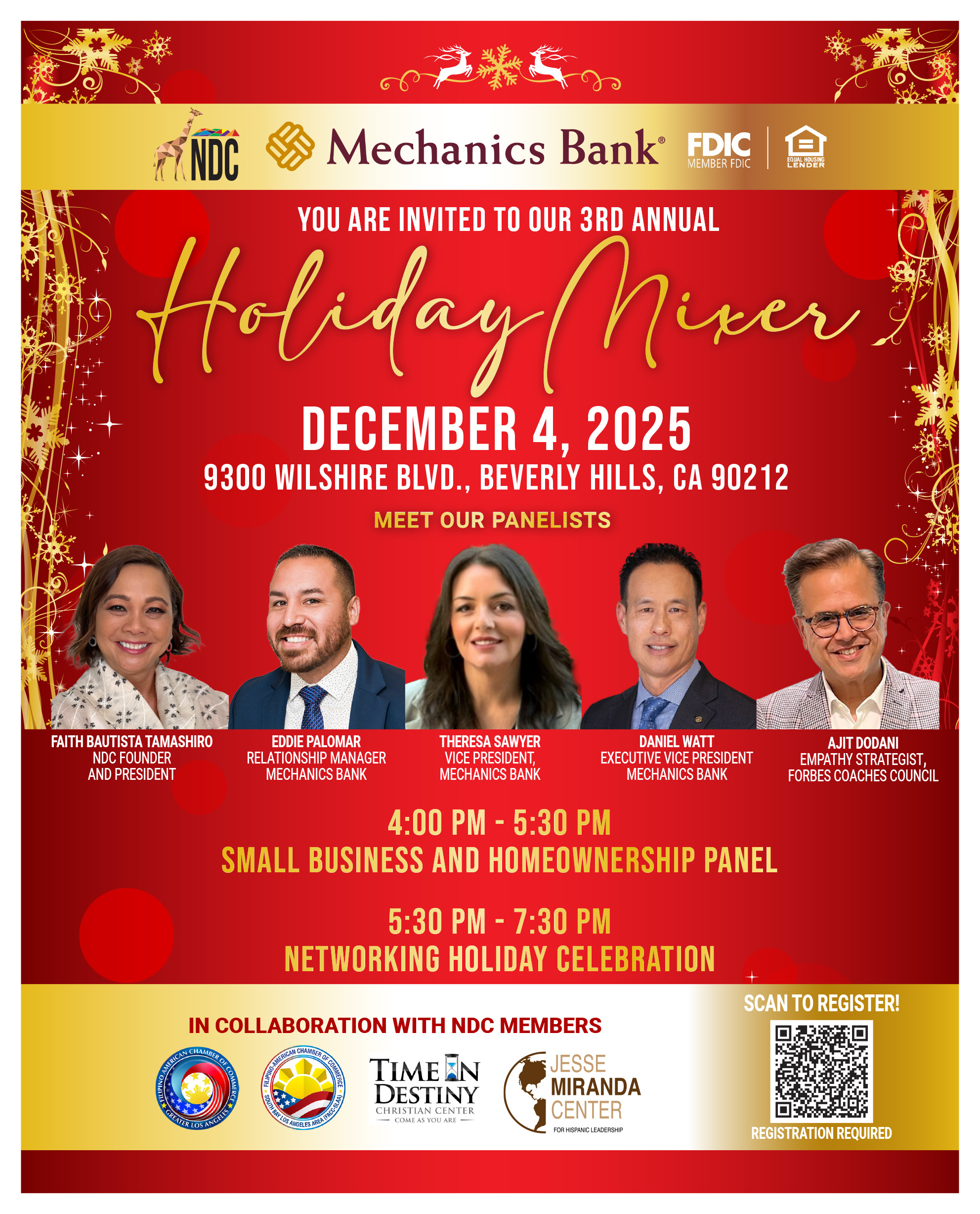 3rd Annual Holiday Mixer - NDC & Mechanics Bank