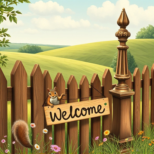 Art Deco cover image depicting "Fence Builders Near Me in Yellow Springs, Ohio." The scene features a beautifully designed fence with intricate geometric patterns, crafted from polished wood and wrought iron, gracefully curving along a lush green landscape. Surrounding the fence is a vibrant garden filled with native flowers, including sunflowers and wildflowers, reflecting local flora. The image captures the golden hour, bathing the landscape in warm golds, deep greens, and soft blues, creating a calm and inviting mood. Vintage architecture is subtly visible in the background, hinting at the small-town charm of Yellow Springs, complemented by a stylized sunset. Whimsical birdhouses and artfully placed garden tools add quirky personality to the scene. The overall ambiance reflects professionalism and charm, appealing to readers interested in local craftsmanship and community values, with a color palette of rich jewel tones and warm neutrals enhancing the serene yet vibrant atmosphere of the Ohio countryside.