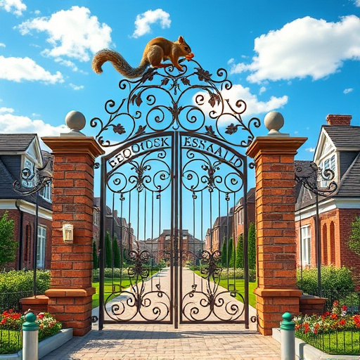 A vibrant geometric abstraction cover image themed around "Fence Builders Near Me in Urbana, Ohio." The design highlights stylized wooden fence panels arranged at various angles, creating a dynamic and multi-dimensional effect. Each panel features intricate details in vibrant colors that reflect Ohio's seasonal landscape: rich greens for spring, bright yellows for summer, deep oranges for autumn, and cool blues for winter. The playful yet professional mood emphasizes craftsmanship and community pride. Whimsical elements such as abstract birds and playful squirrels made from geometric shapes add charm. Subtle background elements depict Urbana's skyline and natural landscapes in sharp angles and vivid hues, enhancing the warmth and authenticity of the composition while inviting engagement with the themes of building and community connection.