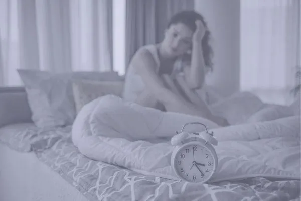 lady struggling with sleep
