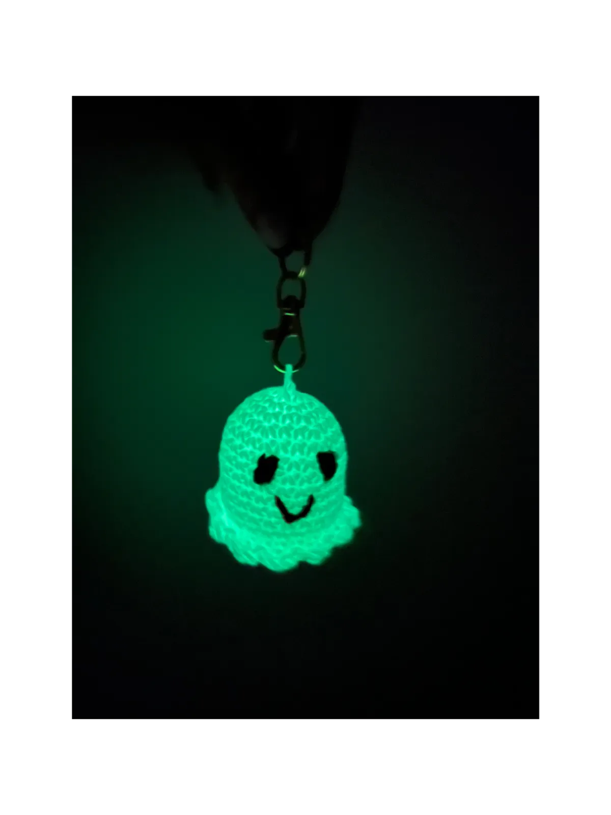 crochet ghost key chain