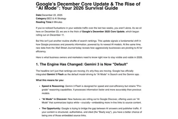 Screenshot of content within a "survival guide" document