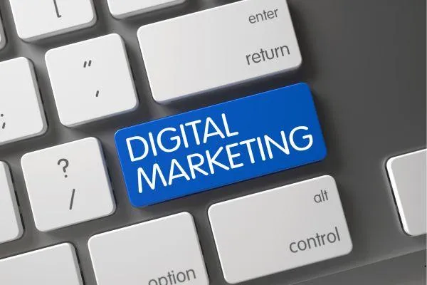 Ilustração digital sobre a importância de escolher a agência de marketing digital certa para o crescimento do seu negócio.