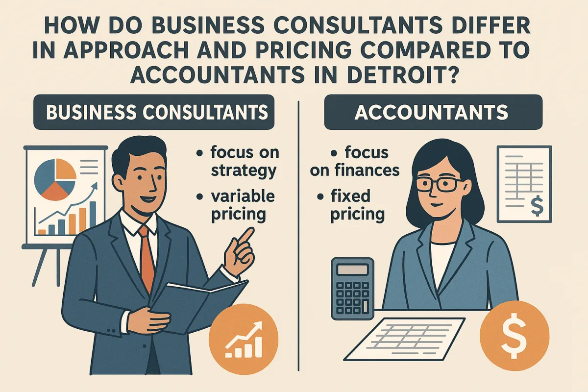 How Do Business Consultants Differ in Approach and Pricing Compared to Accountants in Detroit?