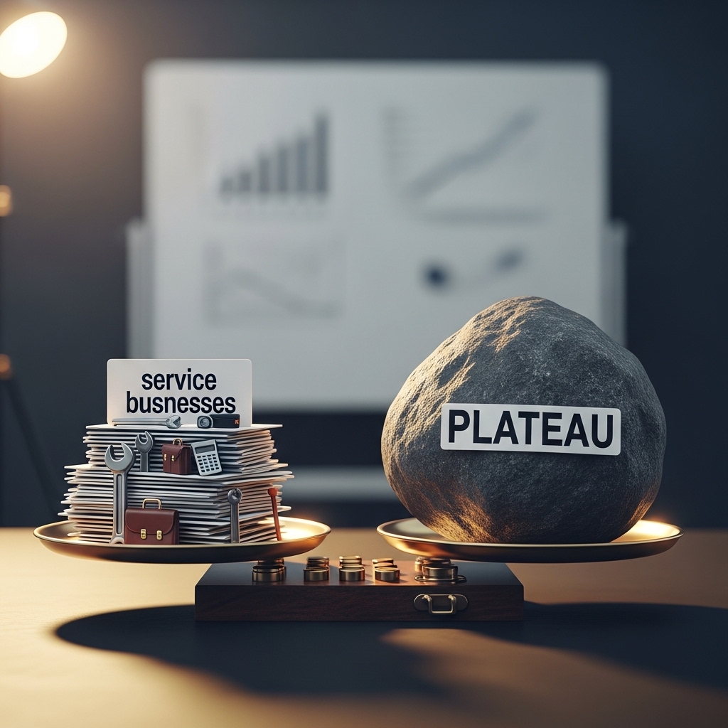 Why Most Service Businesses Plateau at $100K–$300K
