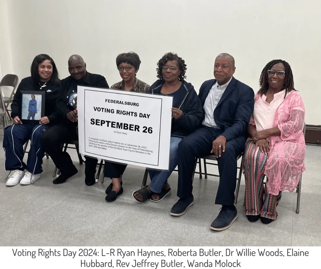 L-R Ryan Haynes, Roberta Butler, Dr Willie Woods, Elaine Hubbard, Rev Jeffrey Butler, Wanda Molock