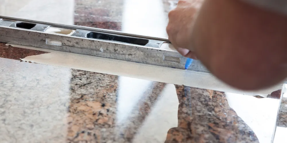 How Our Skilled Craftsmen Install Countertops with Precision
