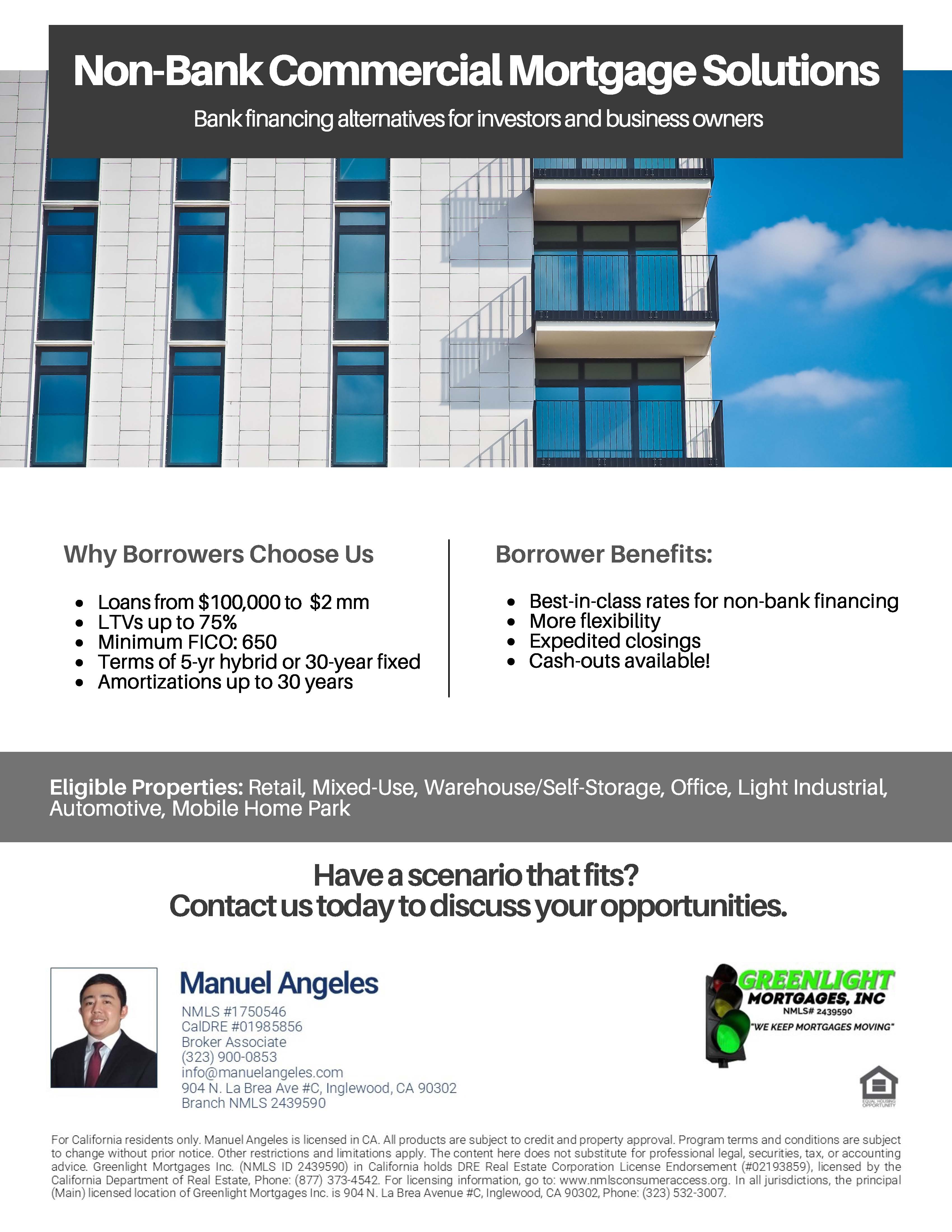 Non‑Bank Commercial Mortgage Solutions Los Angeles | Flexible Loans $100K–$2M