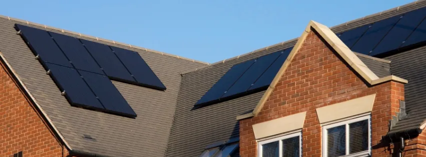 solar panels on a house