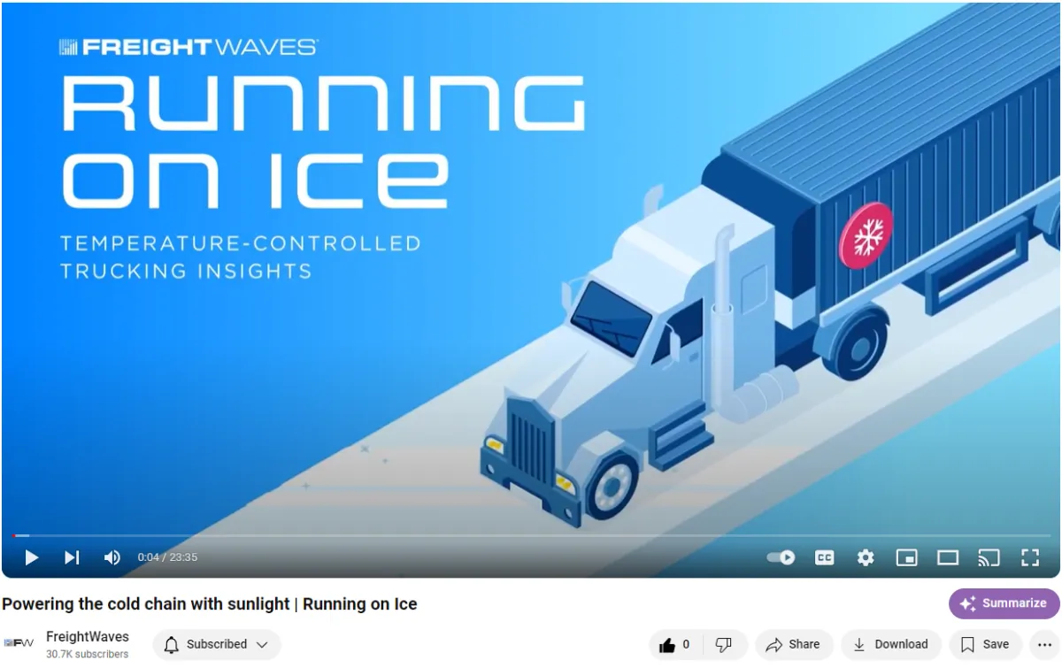Robert Koelsch, CEO and Co-Founder of AEM.green interviewed by FreightWaves Running on Ice
