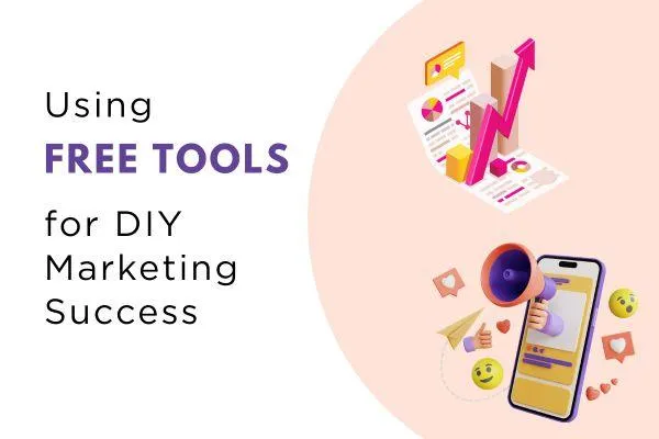 Small business owner using free marketing tools like Canva and ChatGPT on a laptop