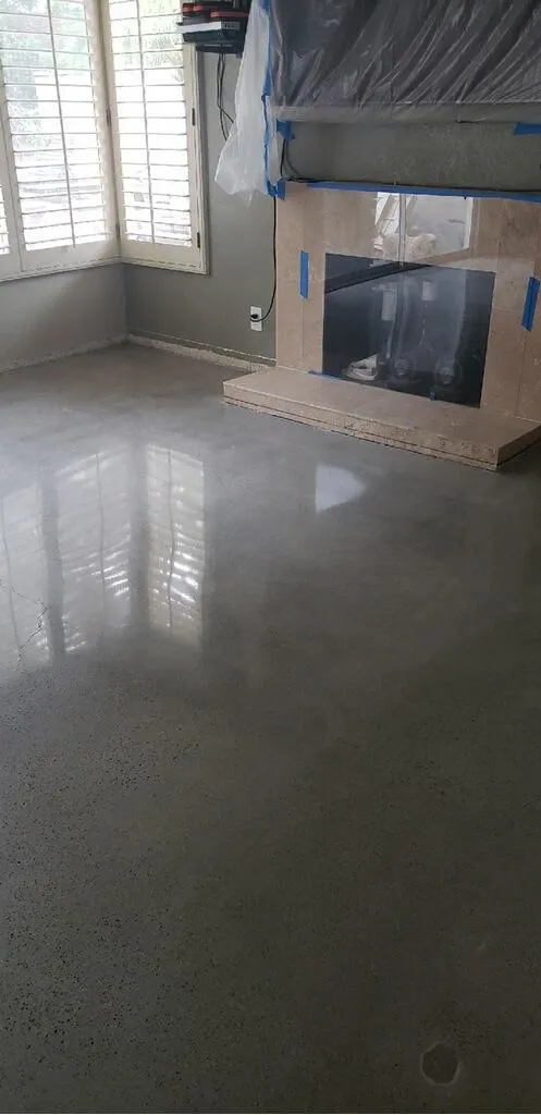 Polished concrete floor by Infinity Concrete Coatings