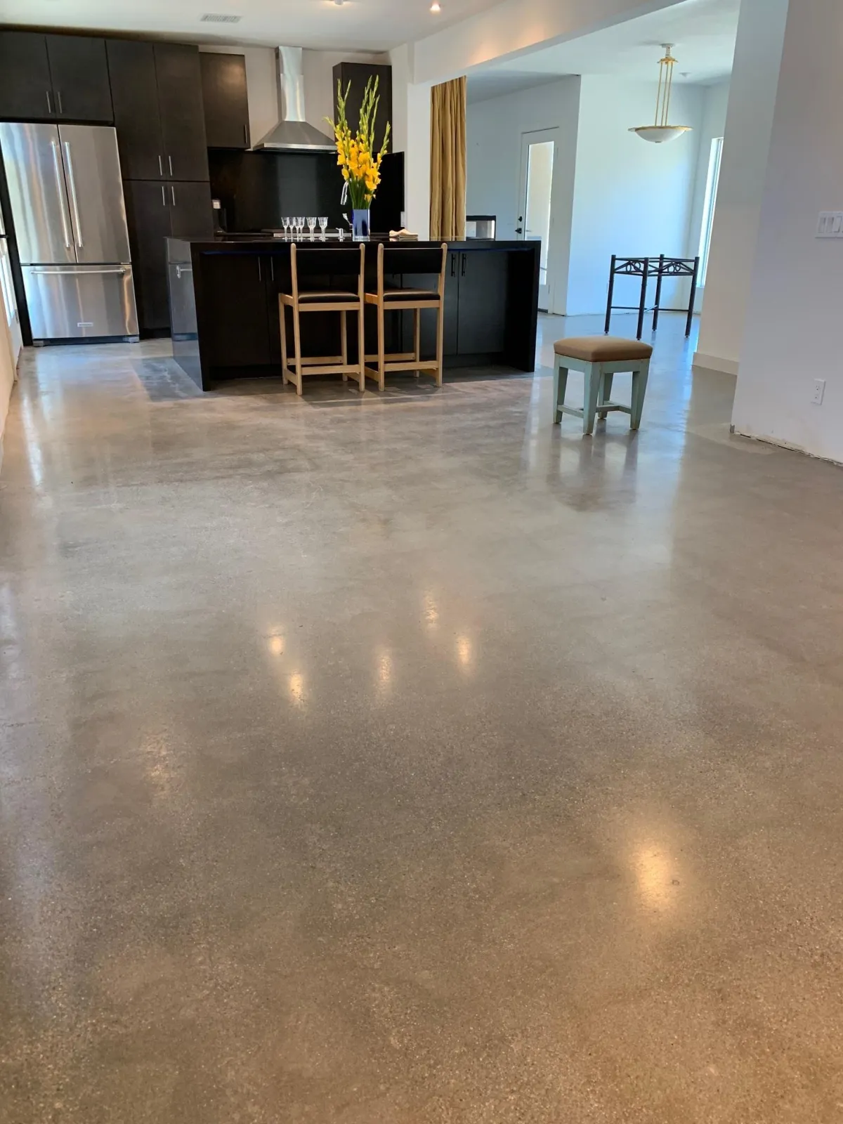 Polished concrete floor by Infinity Concrete Coatings