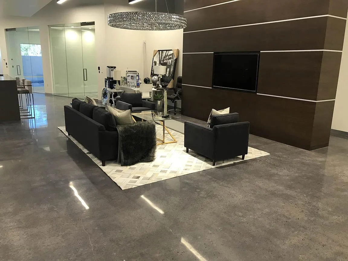 Polished concrete floor by Infinity Concrete Coatings