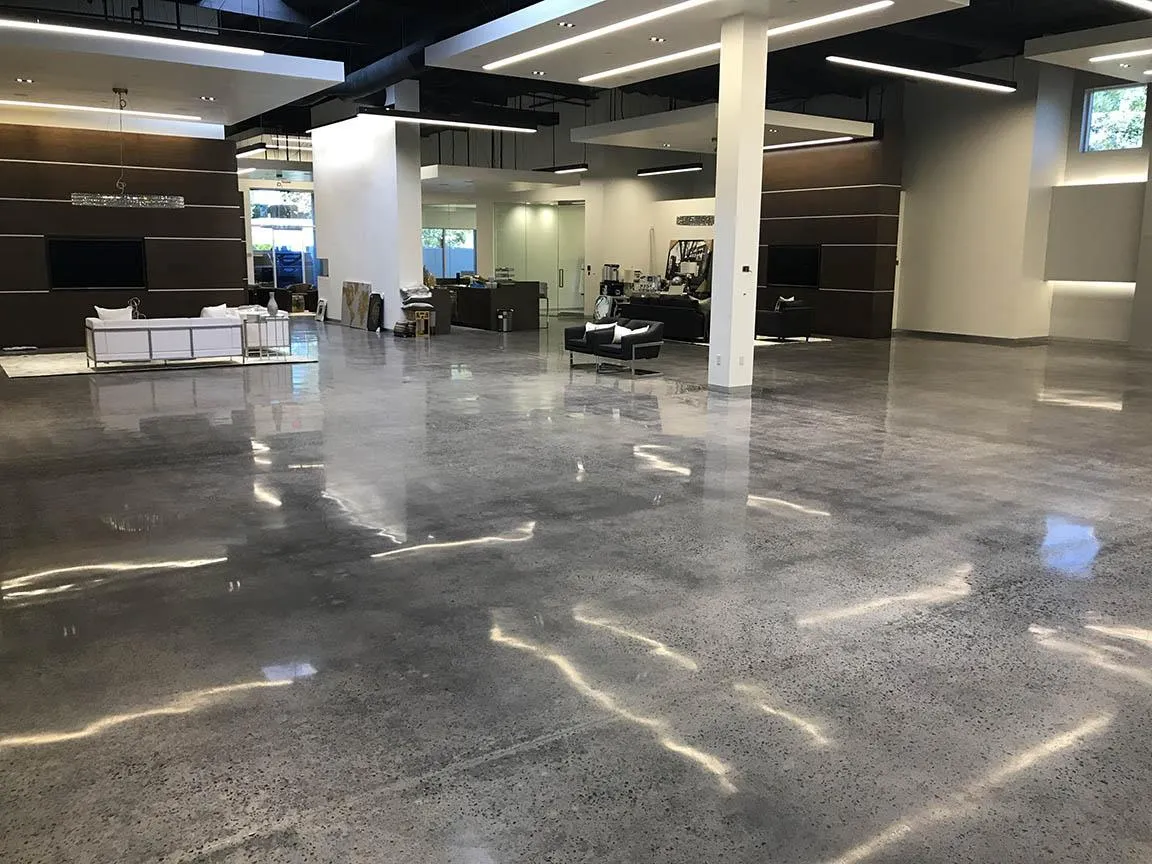 Polished concrete floor by Infinity Concrete Coatings