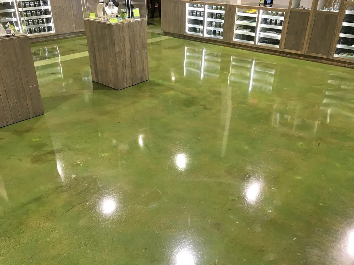 Polished concrete floor by Infinity Concrete Coatings