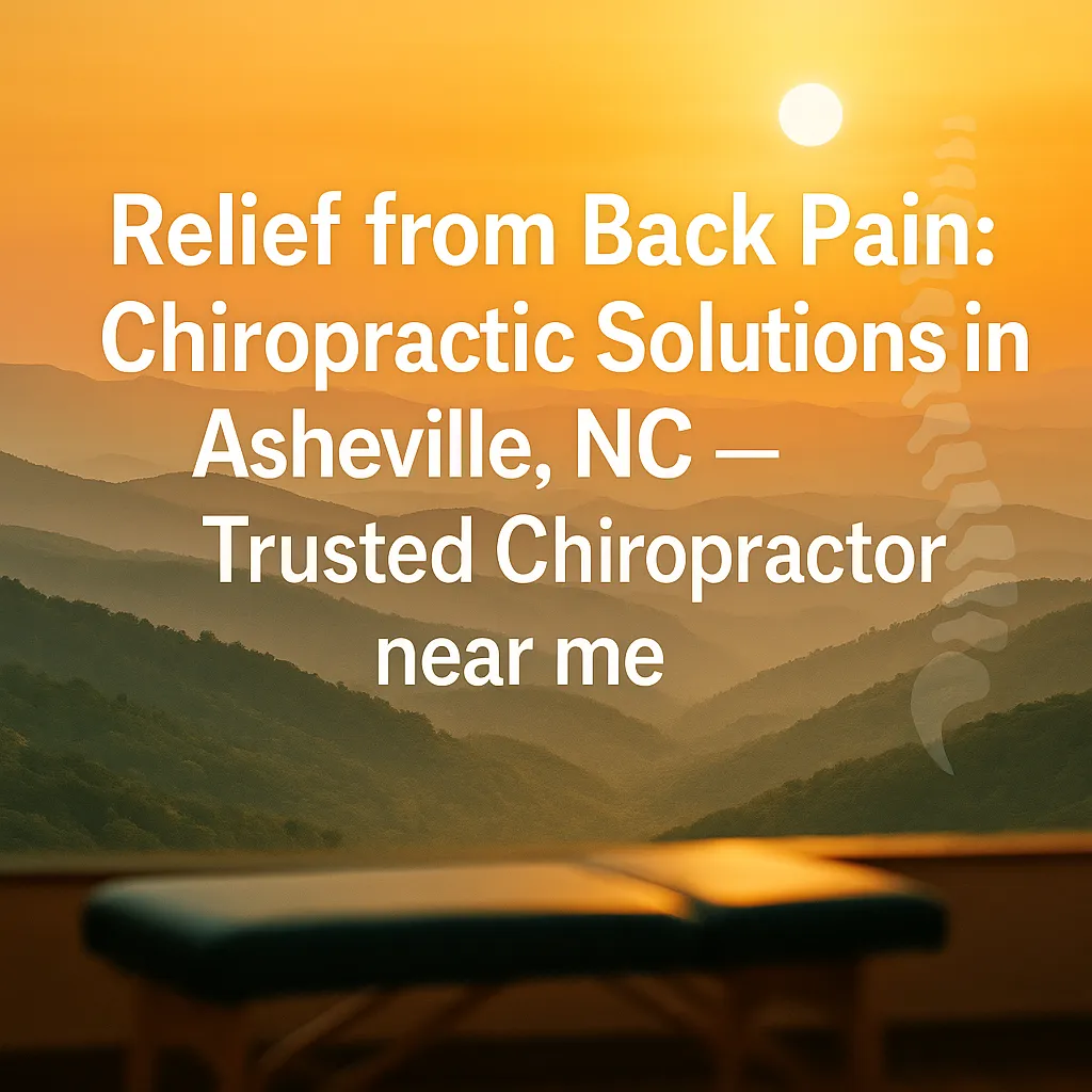 Chiropractor in Asheville, NC performing a gentle lumbar adjustment to relieve lower back pain in a modern clinic.