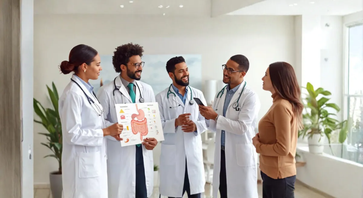 Alt Text (Cover Image): Naturopathic doctors explaining digestive health and acid reflux root causes