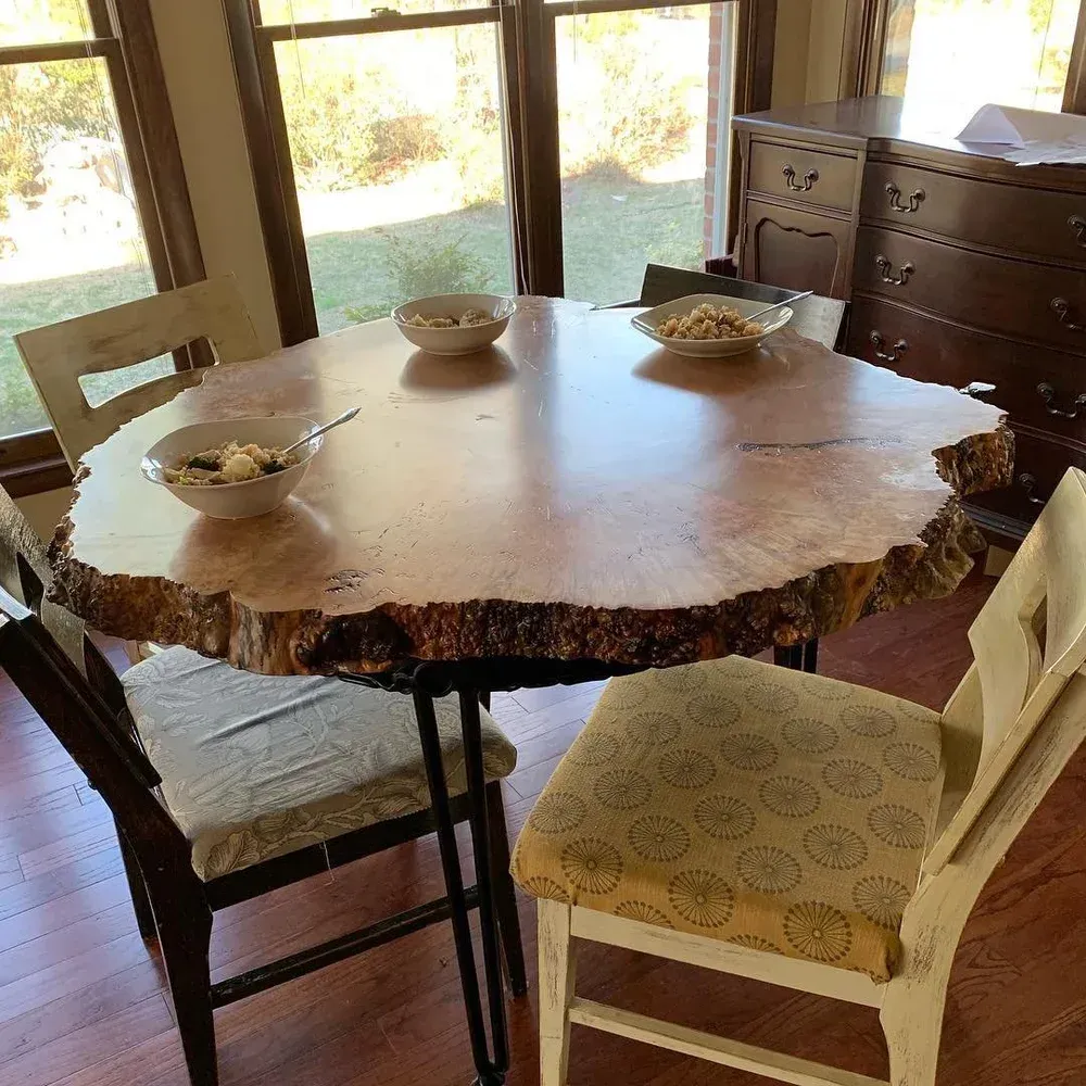 Round Live edge table