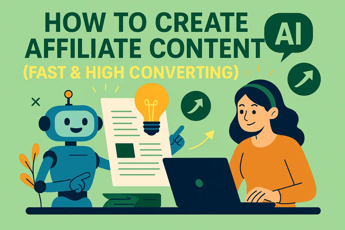How to Create Affiliate Content With AI. Fast and High Converting