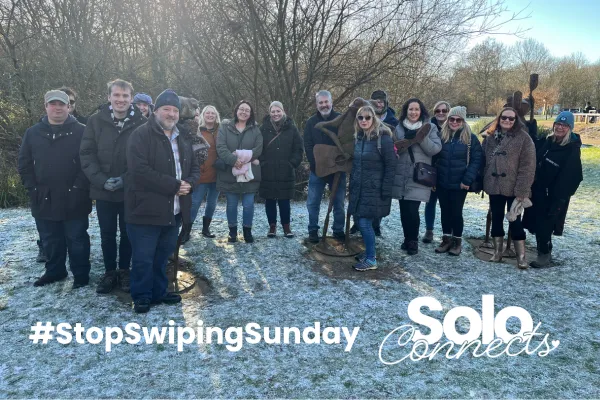Image of Solo Connects group at Howe Park Wood