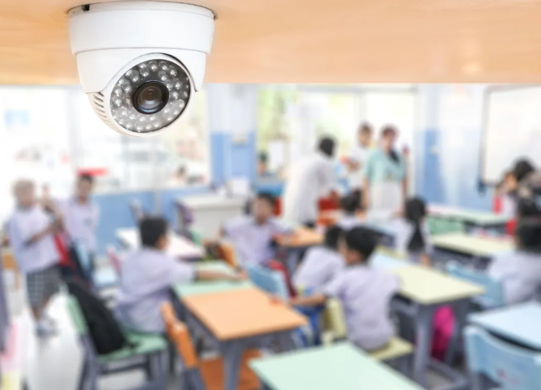 Security camera in classroom