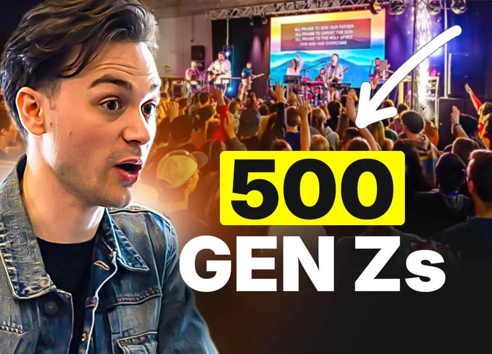 A crowd of Gen Zs Worship at the All Ontario Youth Conference