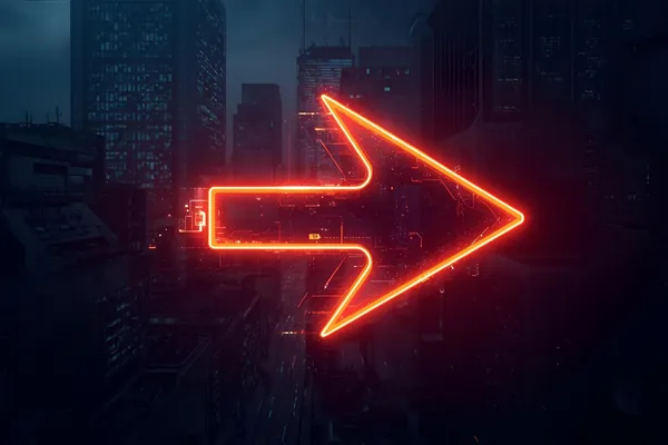 A simple graphic of a compass or arrow pointing forward — symbolising direction and purpose.