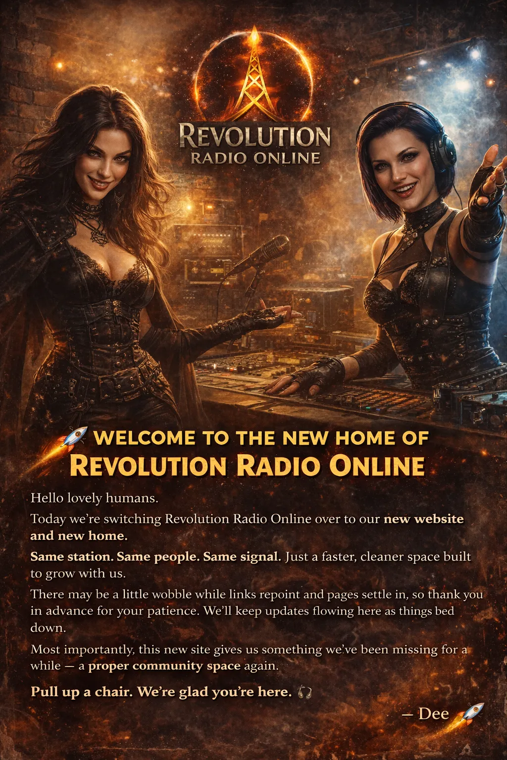 announcement from revolution radio online