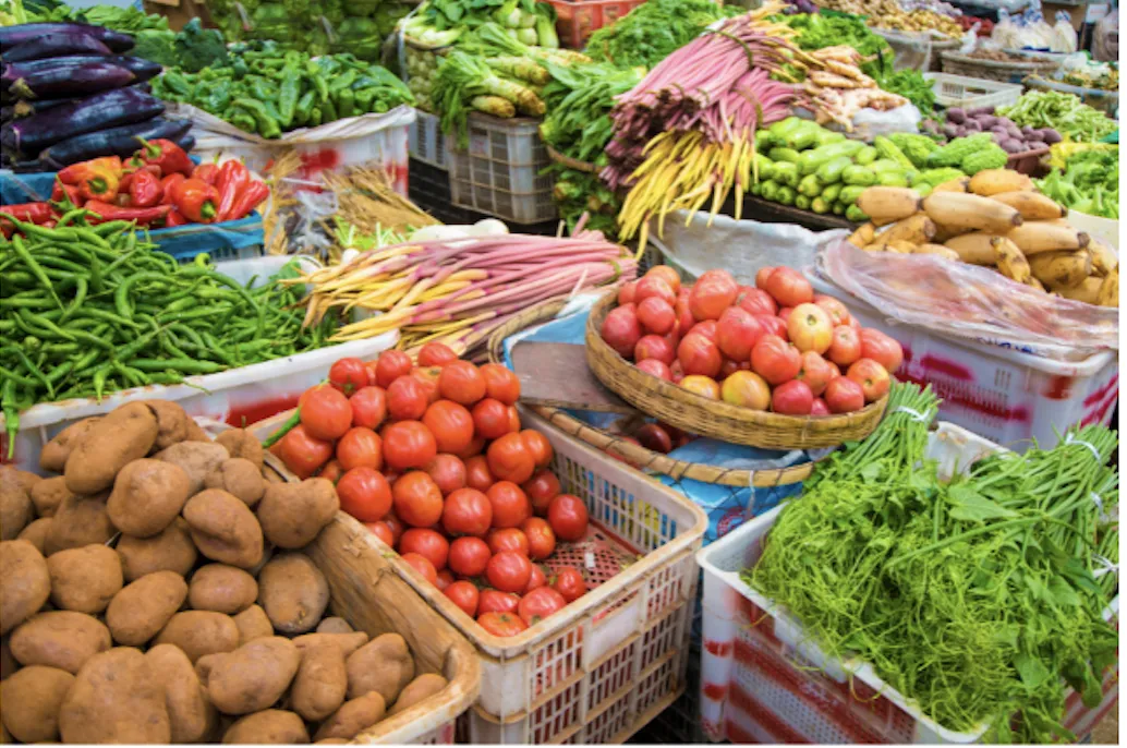 vegetable stand farmers market