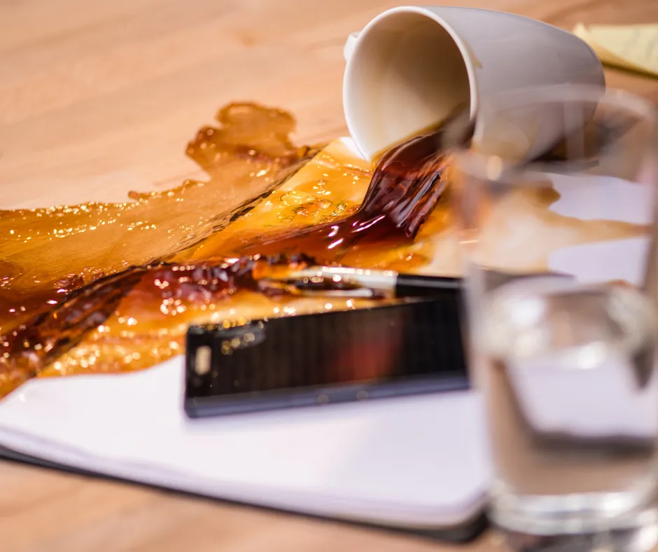 coffee spill