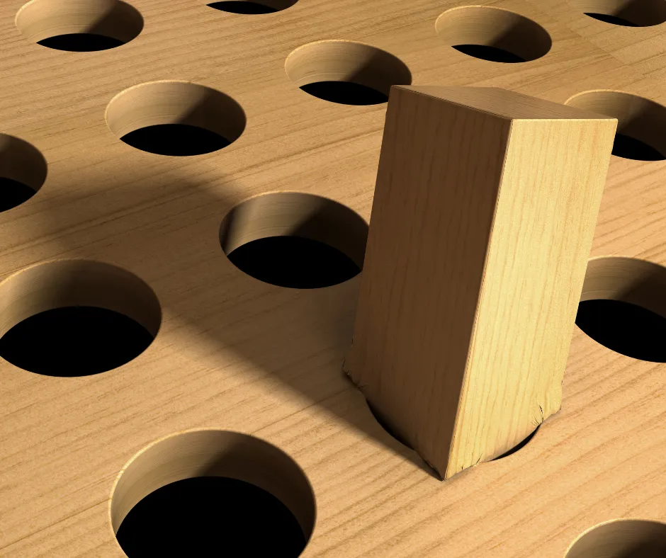square peg round hole