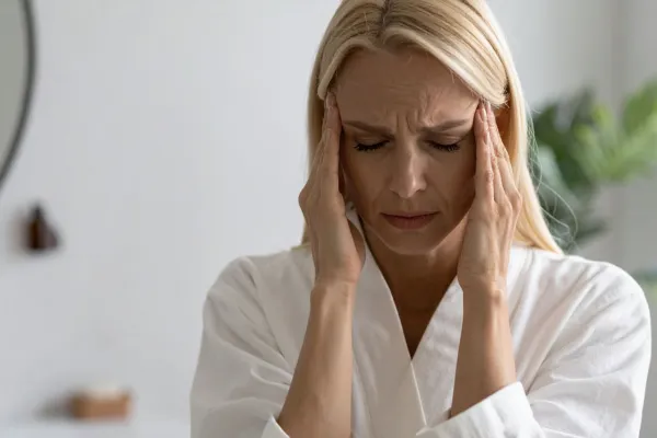 woman with headache