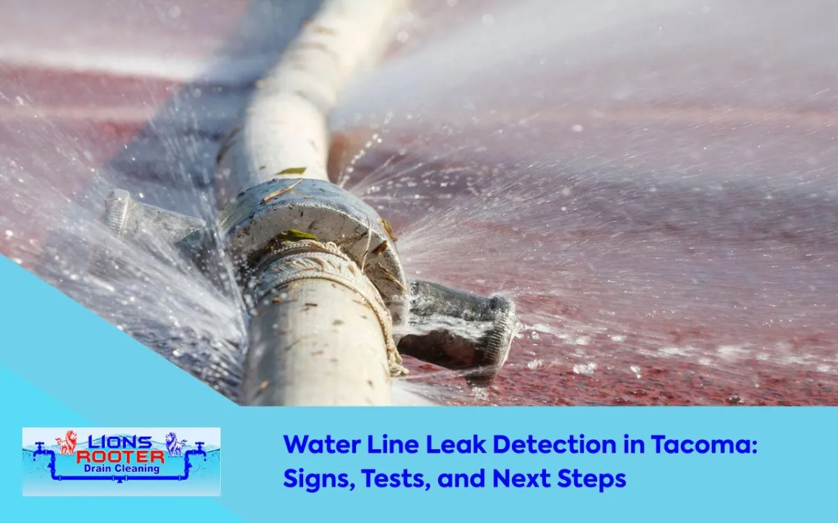 Technician using advanced tools for water line leak detection Tacoma
