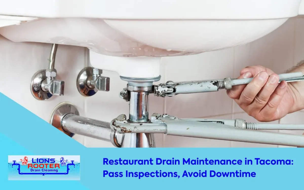 Professional technician performing restaurant drain maintenance Tacoma service