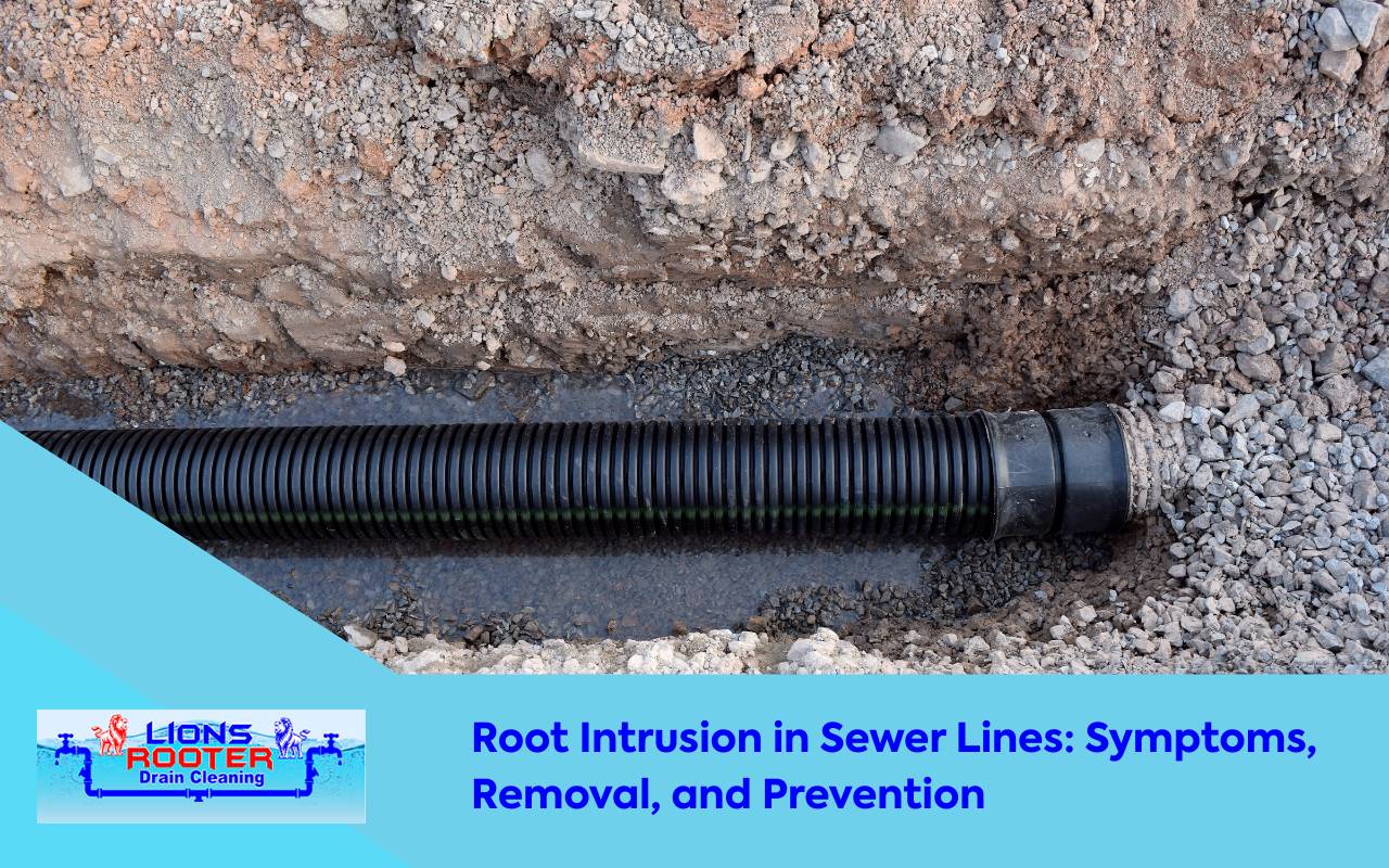 Early warning signs of a Root Intrusion Sewer Line problem, including slow drains and gurgling household fixtures.