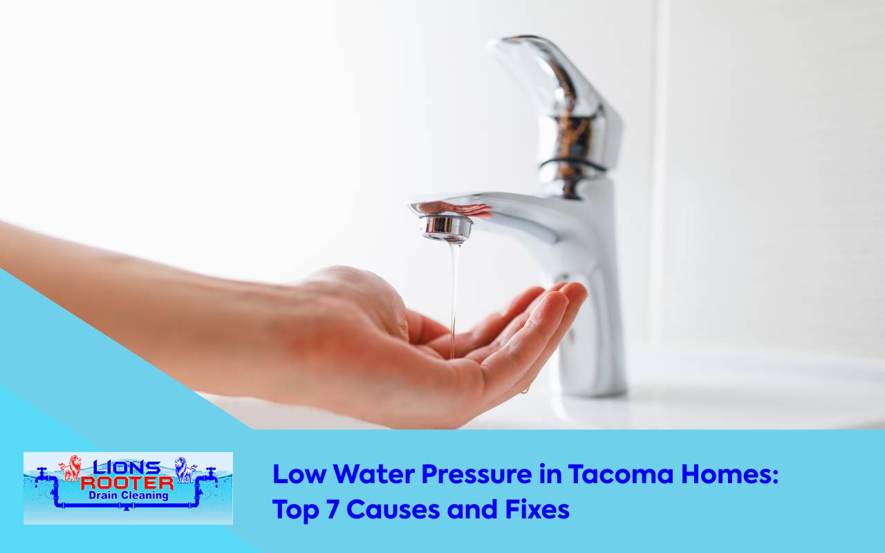 athroom faucet in a Low Water Pressure House in Tacoma with weak flow during a morning routine