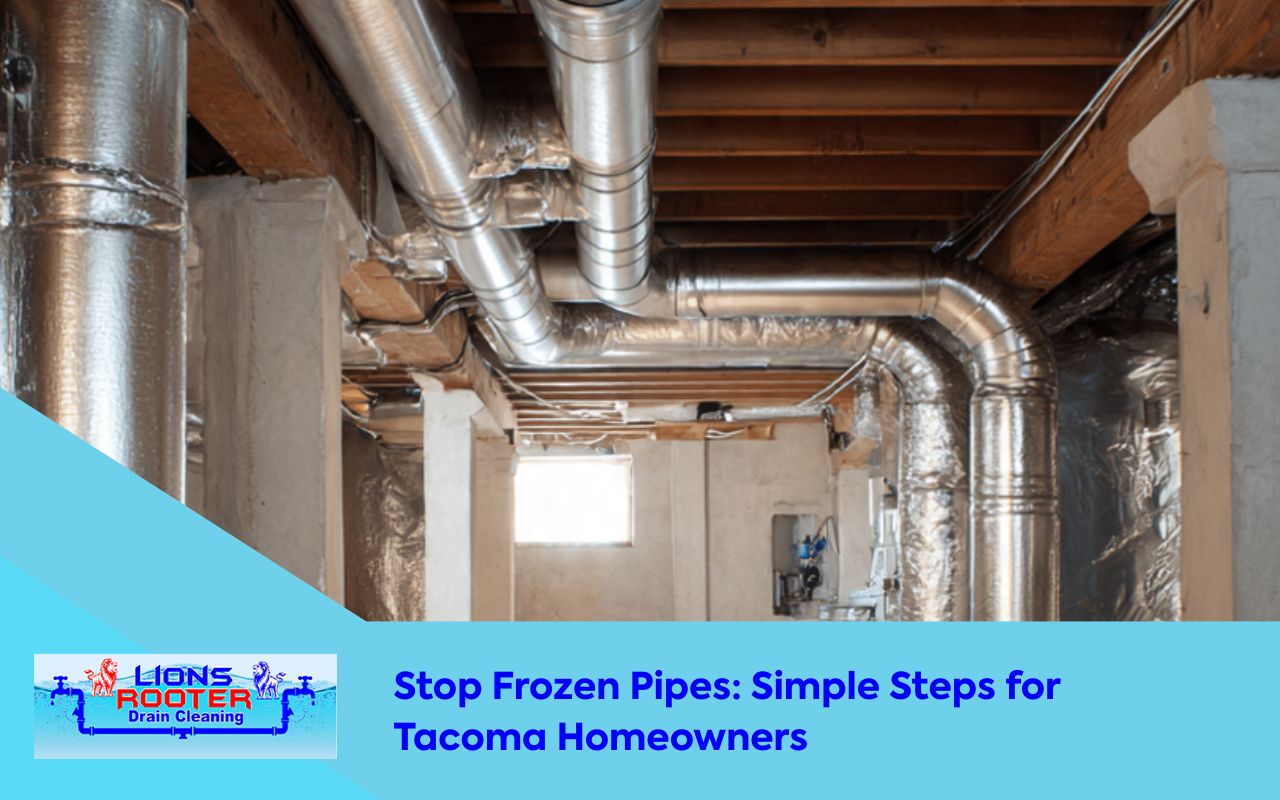 Homeowner preventing Frozen Pipes in Tacoma with insulation and steady indoor heat