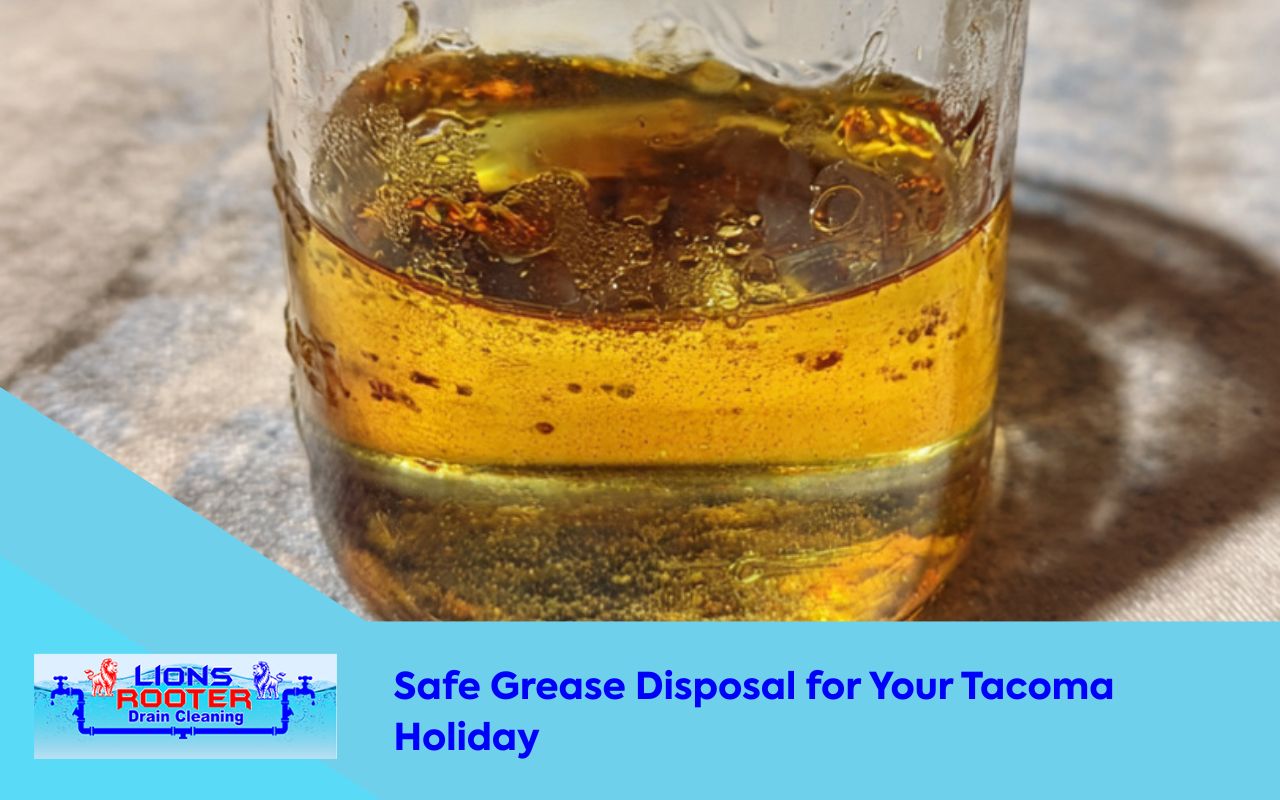 Grease Disposal Holiday in Tacoma method using a sealed jar for cooled cooking oil.
