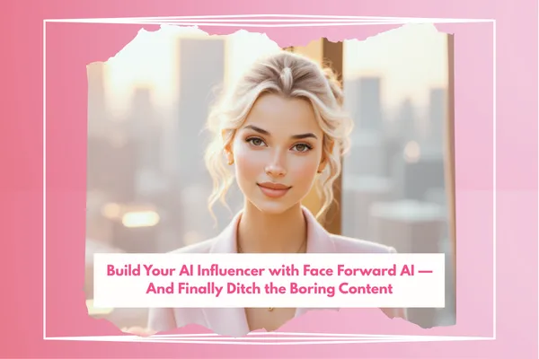 Gradient pink background with image of a beautiful blonde haired woman with her hair pulled up into a messy bun